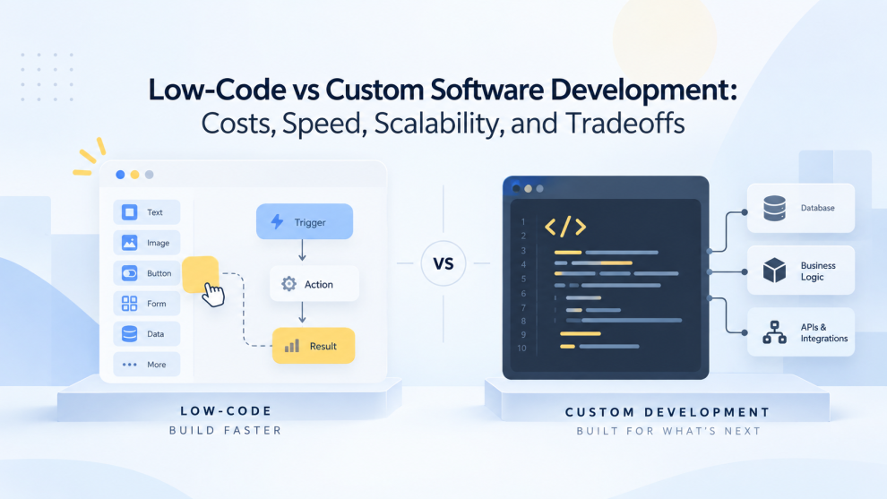 Low-Code vs Custom Software Development: Cost & Scalability
